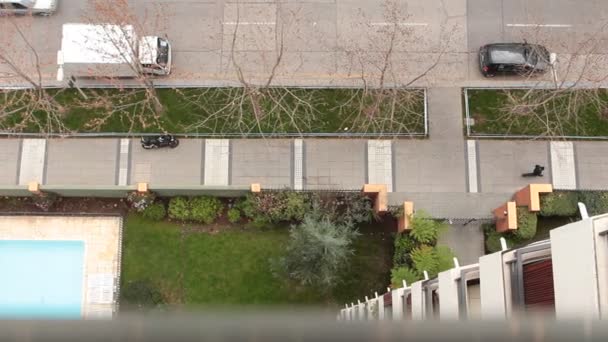 Sidewalk aerial view — Stock Video