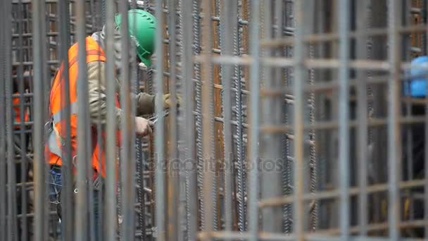 Trabajadores de la construcción — Vídeos de Stock