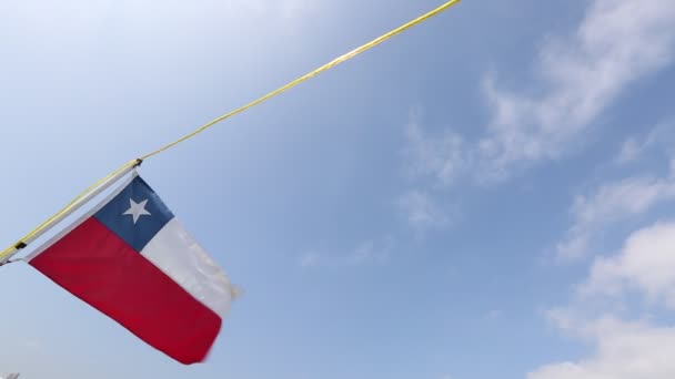Bandeira do Chile acenando — Vídeo de Stock