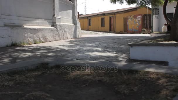 Calle y plaza en Valparaíso — Vídeos de Stock