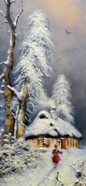 Doğa, petrol, çizim, sanatçı, köy, peyzaj, güzel sanatlar, resim