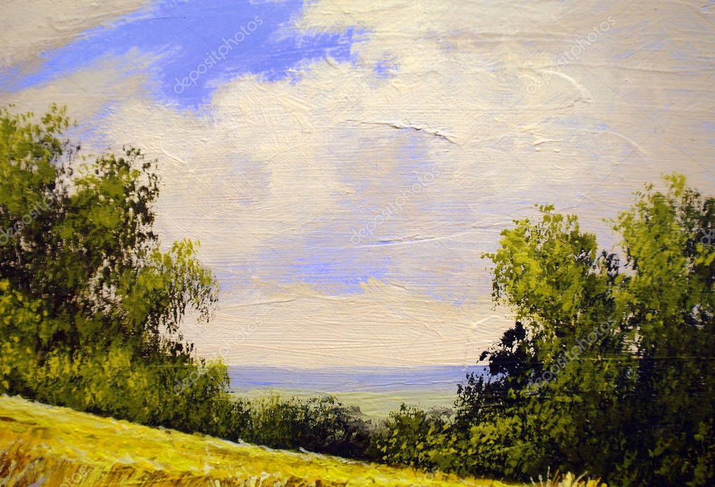 Rural Oil Paintings Landscape Canvas Fine Art ??? Stock Photo ?? yarikkk