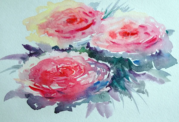 Flowers watercolor,  fine art, paper