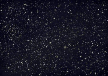 Dijital tablolar, yıldızlı gece gökyüzü. Güzel sanatlar.