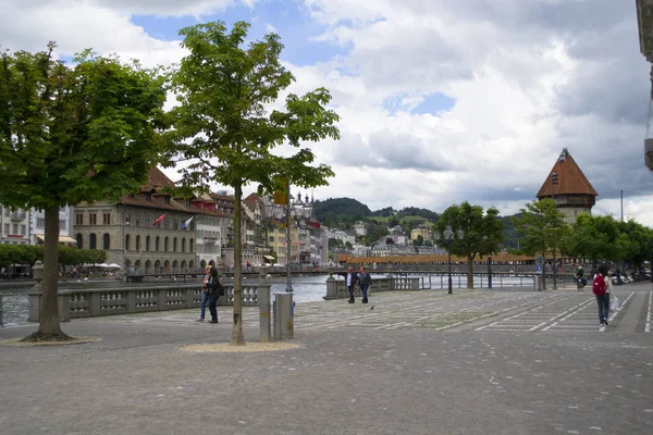 Río Reuss en Lucerna — Foto de Stock