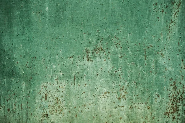 Green wall texture background with rust — Stock Photo, Image