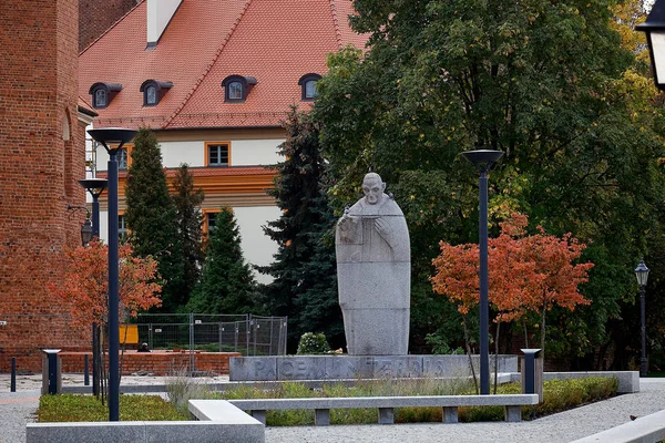 Иоанн 23-й памятник Вроцлаву Острову Тумскому Нижняя Силезия — стоковое фото