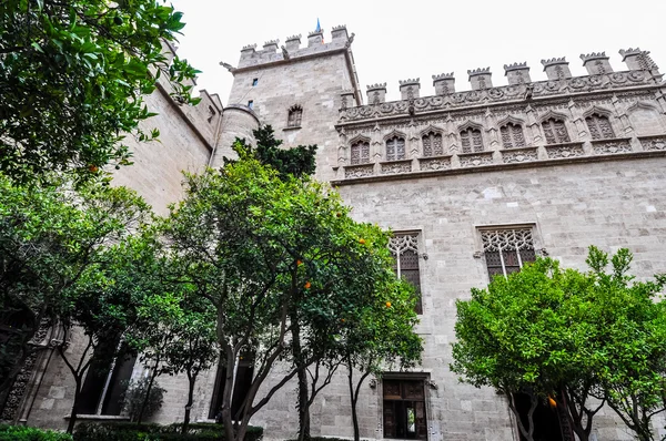 HDR Llotja de la Seda (Silk Exchange) in Valencia — Stock Photo, Image