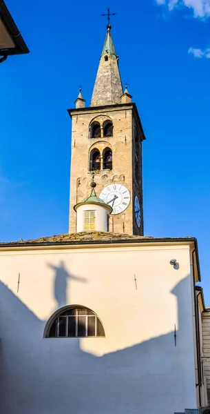 HDR Cathedral church in Aosta — Stock Photo, Image