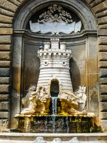 HDR Fountain in the city of Nepi — Stock Photo, Image