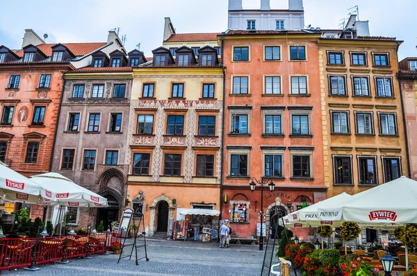 HDR Old town in Warsaw — Stock Photo, Image