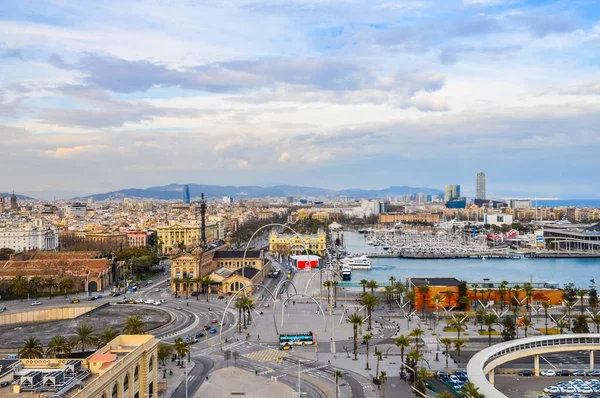 Barselona Limanı HDR havadan görünümü