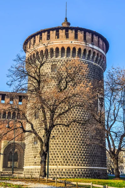 HDR Castello Sforzesco Milão — Fotografia de Stock