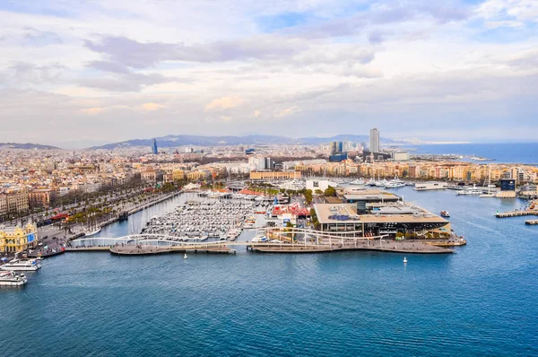 HDR Vista aérea del puerto de Barcelona —  Fotos de Stock