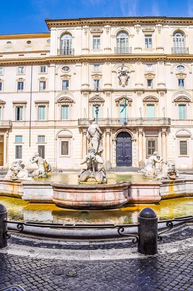 HDR Fontana dei Quattro Fiumi a Roma — Foto Stock