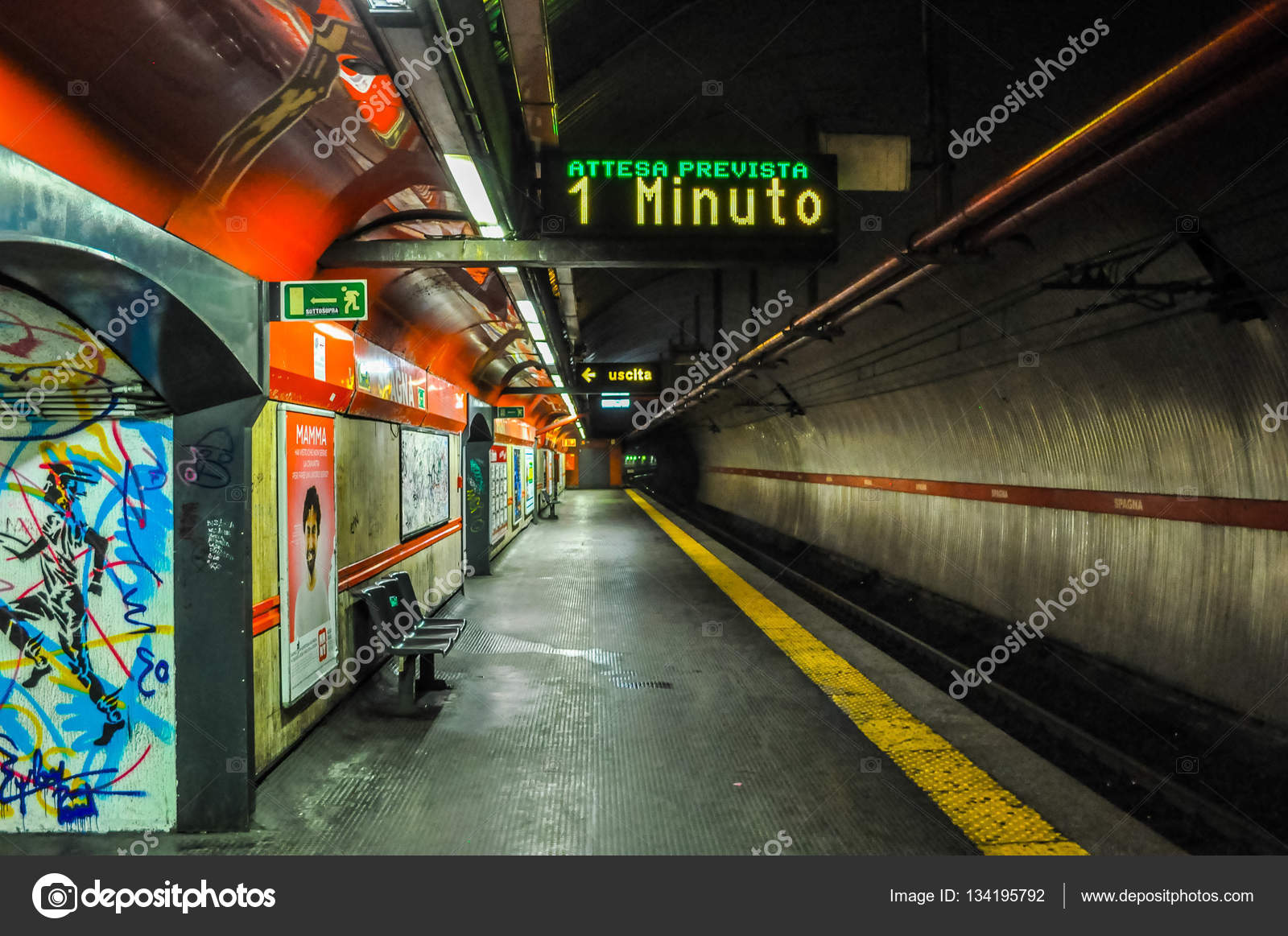 Hdr Spagna Subway Station In Rome Stock Editorial Photo C Scrisman