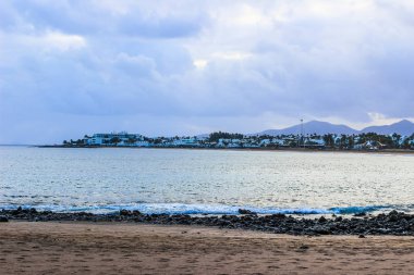 HDR Lanzarote sahilde İspanyolca Kanarya Adaları