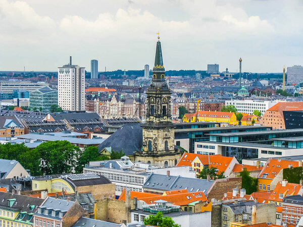 High dynamic range (HDR) View of the city of Copenhagen in Denmark