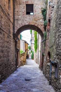 HDR görünümü, şehir, Colle Val D Elsa