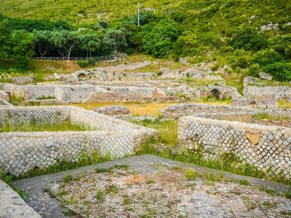 HDR Ruins of Villa Tiberio in Sperlonga — Stock Photo, Image