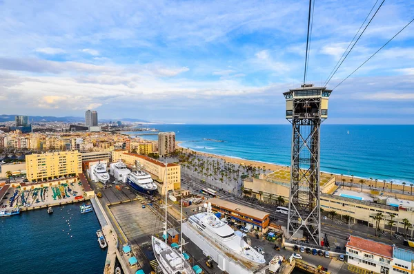 HDR Vista aérea del puerto de Barcelona —  Fotos de Stock