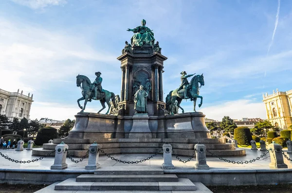 HDR Maria Theresa památník v Wien — Stock fotografie