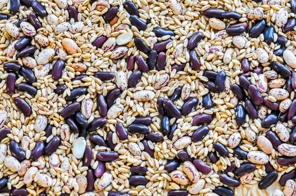 HDR Frijoles y verduras farro fondo — Foto de Stock