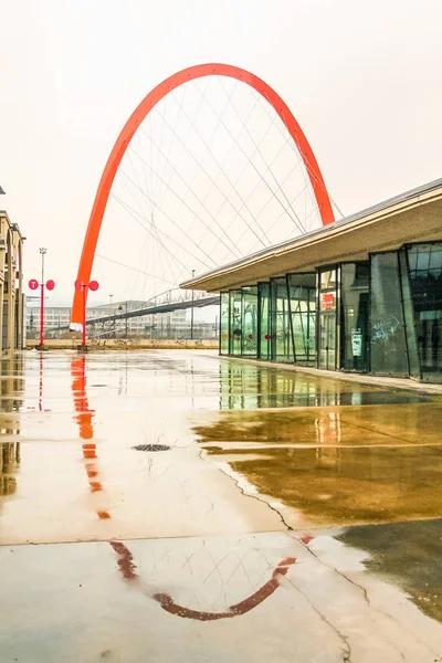 HDR Pedestrian bridge in Turin — Stock Photo, Image