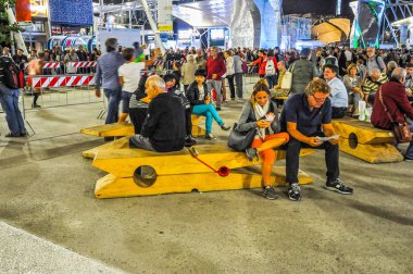 Milan, İtalya - 10 Eylül 2015: Yüksek dinamik aralık (Hdr) pavyonlar, Expo 2015 besleme gezegen enerji için yaşam Uluslararası Fuar