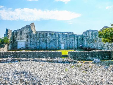 Omisalj Island Krk Hırvatistan için yüksek dinamik aralık (Hdr) Antik arkeolojik kalıntıları