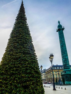 Yüksek Dinamik Aralık (Hdr) Place Vendome Meydanı Paris Fransa