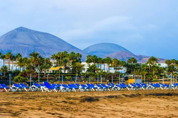 Praia HDR Lanzarote na Ilha Canária Espanhola — Fotografia de Stock