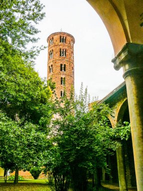Yüksek dinamik aralık (Hdr) Sant Apollinare Nuovo Evangelista, Ravenna, Emilia Romagna, İtalya