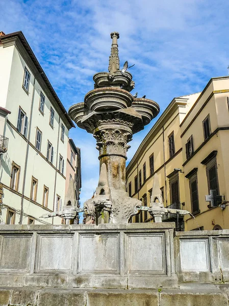 HDR Fontana Maggiore fountain in Viterbo — 스톡 사진