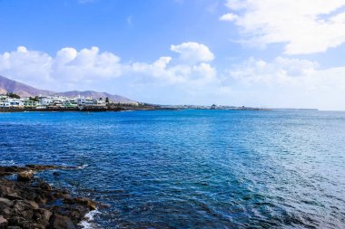 HDR Lanzarote sahilde İspanyolca Kanarya Adaları