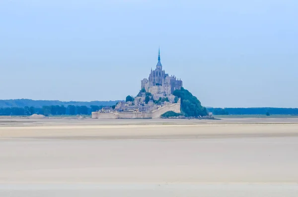 Alta Gama Dinâmica Hdr Mont Saint Michel Ilha Comuna Com — Fotografia de Stock