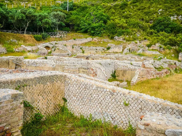 HDR Ruins of Villa Tiberio in Sperlonga — Stock Photo, Image