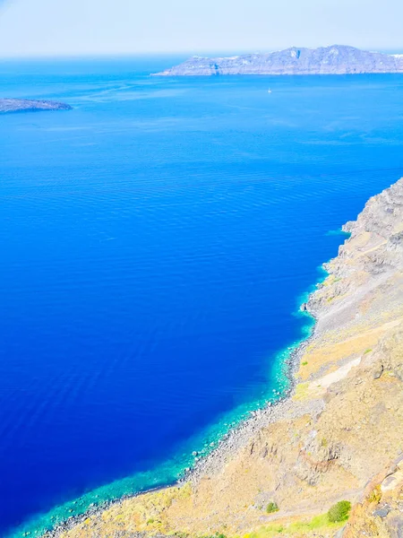 Alto Rango Dinámico Hdr Imerovigli Isla Griega Del Egeo Santorini —  Fotos de Stock