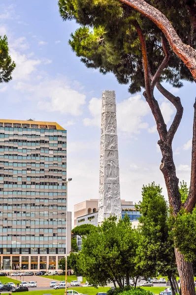 Roma Talya Haziran 2014 Yüksek Dinamik Aralık Hdr Obelisco Marconi — Stok fotoğraf