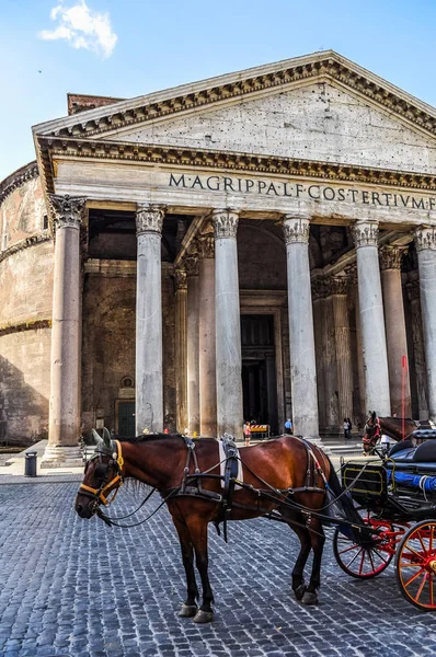 Yüksek Dinamik Aralık Hdr Tüm Tanrılar Roma Talya Pantheon Tapınağı — Stok fotoğraf