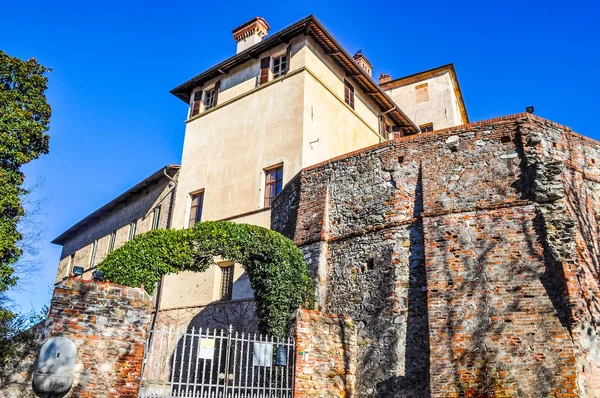 Vysokým Dynamickým Rozsahem Hdr Castello Della Manta Hrad Regionu Piemont — Stock fotografie