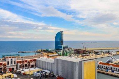 Barselona Limanı HDR havadan görünümü