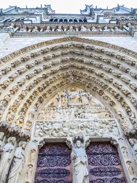 Alcance Dinâmico Hdr Igreja Notre Dame Paris Nossa Senhora Paris — Fotografia de Stock