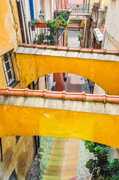 Hoher Dynamischer Bereich Hdr Ansicht Der Altstadt Von Toirano Italien — Stockfoto