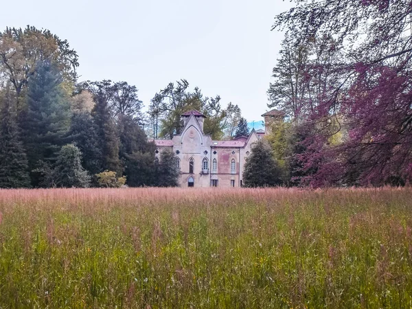 Високим Динамічним Діапазоном Hdr Castello Miradolo Замок Ємонті Італії — стокове фото