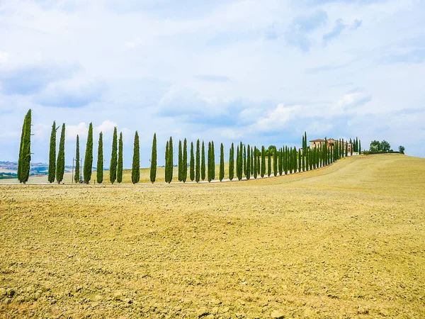 High Dynamic Range Hdr View San Quirico Orcia Tuscany Italy — Stock Photo, Image