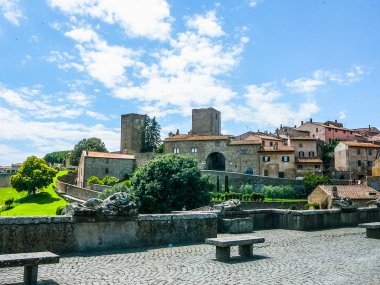 Yüksek dinamik aralık (Hdr) kenti Tuscania, İtalya