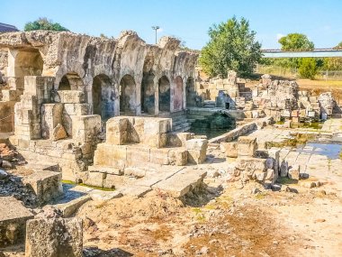 Yüksek dinamik aralık (Hdr) kalıntıları, Terme Fordongianus, İtalya Roma Hamamı anlam Romane