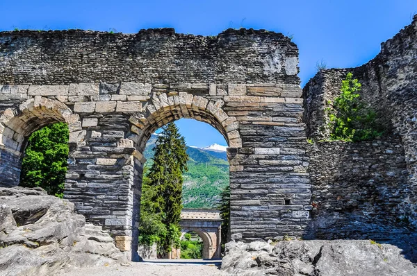Високим Динамічним Діапазоном Hdr Руїни Стародавніх Римських Водопроводу Сузи Італія — стокове фото