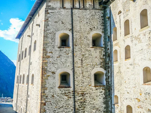 Complejo Fortificado Fort Bard Alto Rango Dinámico Hdr Valle Aosta — Foto de Stock